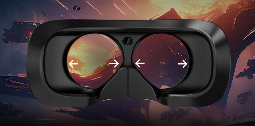 DPVR E4 (White) PCVR PC Gaming - 120hz Refresh Rate - Inside